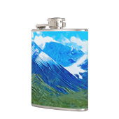 Flasques Montagnes et ciel de Denali Alaska Abstrait (Gauche)