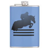 Flasques Montrez le cavalier qui franchit un obstacle. (Devant)