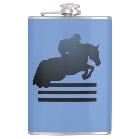 Flasques Montrez le cavalier qui franchit un obstacle. (Devant)