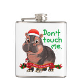 Flasques Moo Deng Hippo pour Joyeux Noël (Devant)