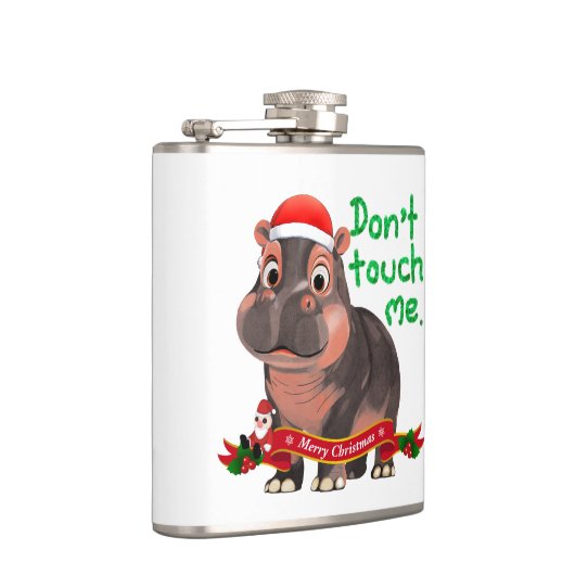 Flasques Moo Deng Hippo pour Joyeux Noël (Droite)