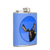 Flasques Moose en hiver - Art original de la faune (Droite)