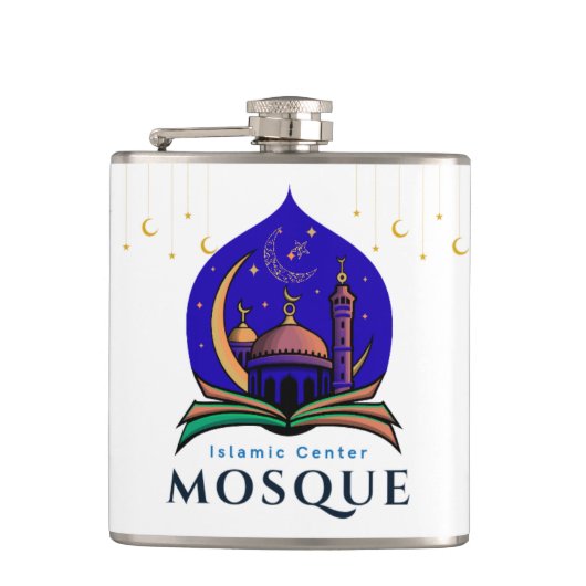 Flasques Mosquée du centre islamique – Design élégant de fl (Devant)