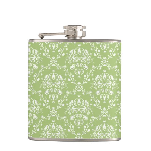 Flasques Moss Green Damask (Devant)