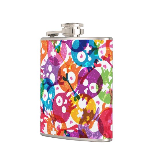 Flasques Motif 2 de crânes (Gauche)