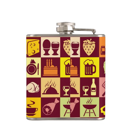 Flasques Motif 2 de nourriture (Dos)