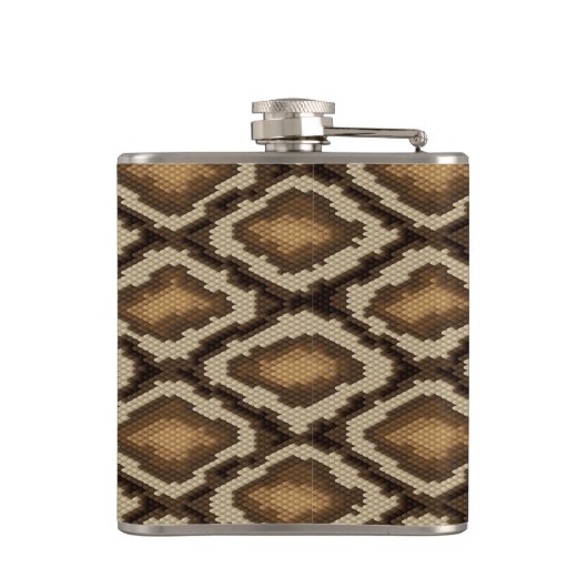 Flasques Motif 2 de peau de serpent de python (Dos)