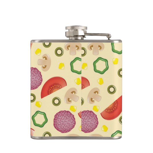 Flasques Motif 2 de pizza (Dos)