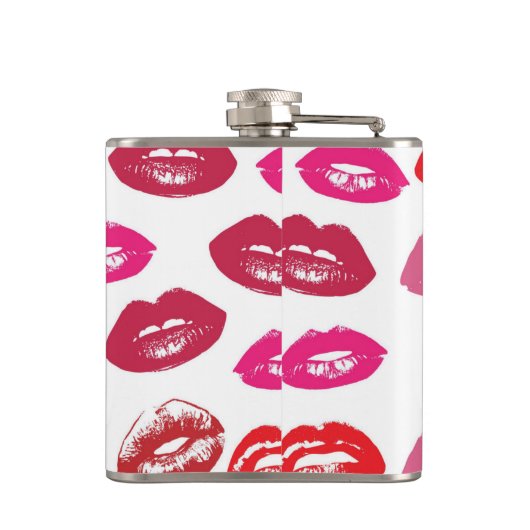 Flasques Motif à bouche rouge Personnalisé (Dos)