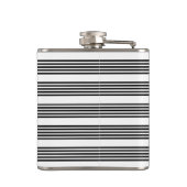 Flasques Motif à cinq bandes noir et blanc (Dos)