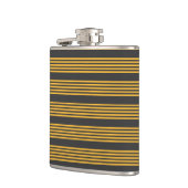 Flasques Motif à cinq bandes Sunny jaune et charbon de bois (Gauche)