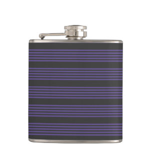 Flasques Motif à cinq bandes Ultra violet et charbon de boi