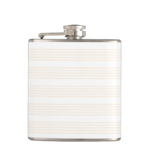 Flasques Motif à cinq rayures beige et blanc