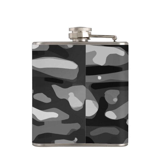 Flasques Motif Abstrait Black White (Dos)