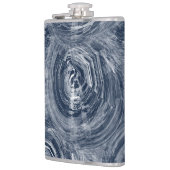 Flasques Motif Abstrait bleu et blanc (Gauche)