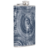 Flasques Motif Abstrait bleu et blanc (Droite)