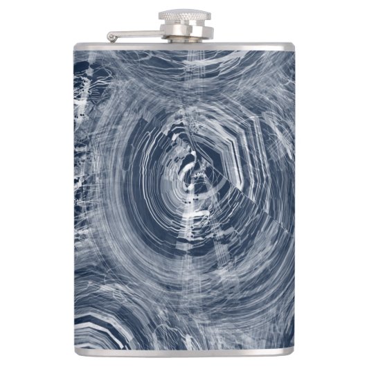 Flasques Motif Abstrait bleu et blanc (Devant)