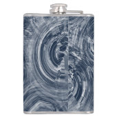 Flasques Motif Abstrait bleu et blanc (Dos)
