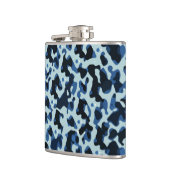 Flasques Motif Abstrait Camo noir bleu (Gauche)