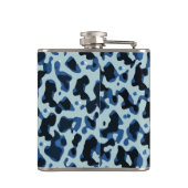Flasques Motif Abstrait Camo noir bleu (Dos)