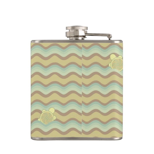 Flasques motif abstrait coloré, vagues (Dos)