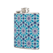 Flasques Motif abstrait dans bleu et gris (Gauche)