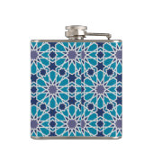 Flasques Motif abstrait dans bleu et gris (Dos)