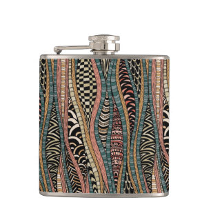 Flasques Motif abstrait dans le style ethnique