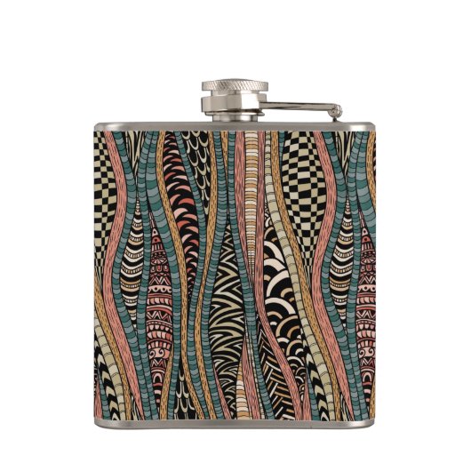 Flasques Motif abstrait dans le style ethnique (Dos)