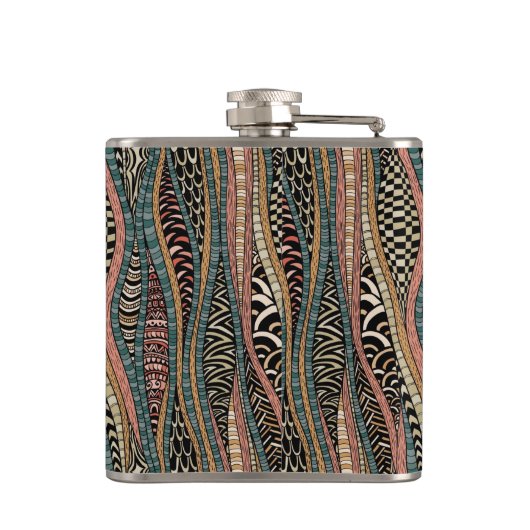 Flasques Motif abstrait dans le style ethnique (Dos)