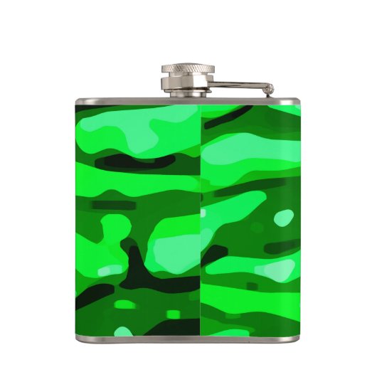 Flasques Motif Abstrait de Camo Vert tendance (Dos)