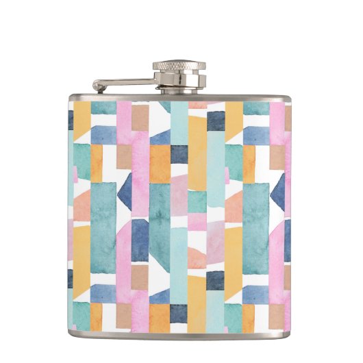 Flasques Motif abstrait de forme d'aquarelle (Devant)