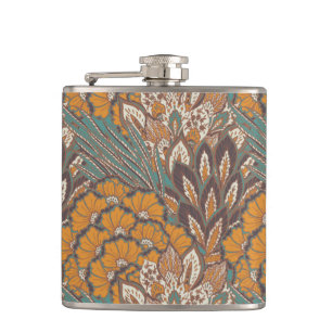 Flasques Motif abstrait de plume de paon
