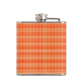 Flasques Motif abstrait de textile de zigzag de rouge (Dos)