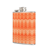 Flasques Motif abstrait de textile de zigzag de rouge (Gauche)