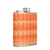 Flasques Motif abstrait de textile de zigzag de rouge (Droite)