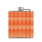 Flasques Motif abstrait de textile de zigzag de rouge (Dos)