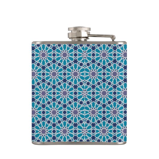 Flasques Motif Abstrait En Bleu Et Gris (Dos)