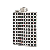 Flasques Motif Abstrait noir blanc rouge (Gauche)