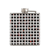 Flasques Motif Abstrait noir blanc rouge (Dos)