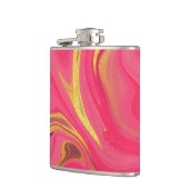 Flasques motif abstrait rose (Gauche)