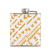 Flasques Motif Africain en toile de boue Pacifique en blanc (Dos)