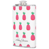 Flasques Motif Ananas Rose Blanc Chic (Gauche)
