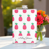 Flasques Motif Ananas Rose Blanc Cute