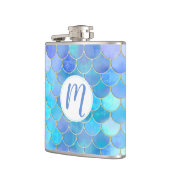 Flasques Motif Aqua Pearlescent & Gold Mermaid (Gauche)