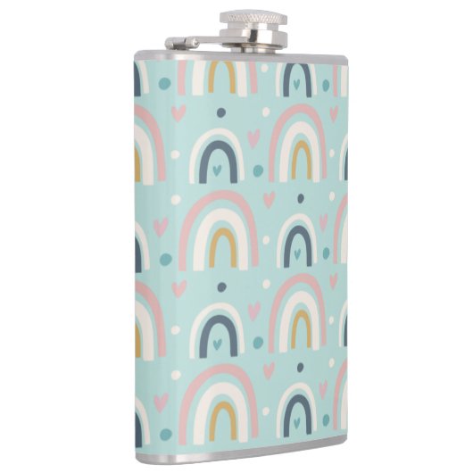 Flasques Motif arc-en-ciel blanc mignon (Droite)