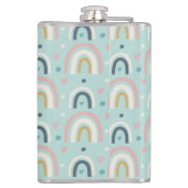 Flasques Motif arc-en-ciel blanc mignon (Dos)