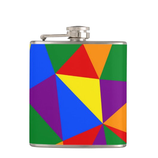 Flasques Motif arc-en-ciel de Polygone (Devant)