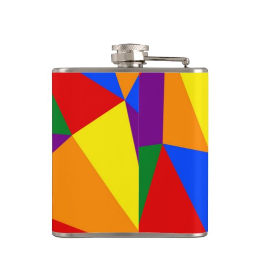 Flasques Motif arc-en-ciel de Polygone (Dos)