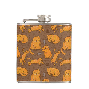 Flasques Motif avec des chats
